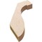 Ekena Millwork 3-inch W x 18-inch D x 24-inch H Del Monte Rough Cedar Woodgrain TimberThane Knee Brace, Primed BRCUR03X18X24DELRCPR - alternate 6